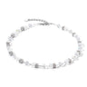 GeoCUBE® Iconic Nature Necklace Silver White