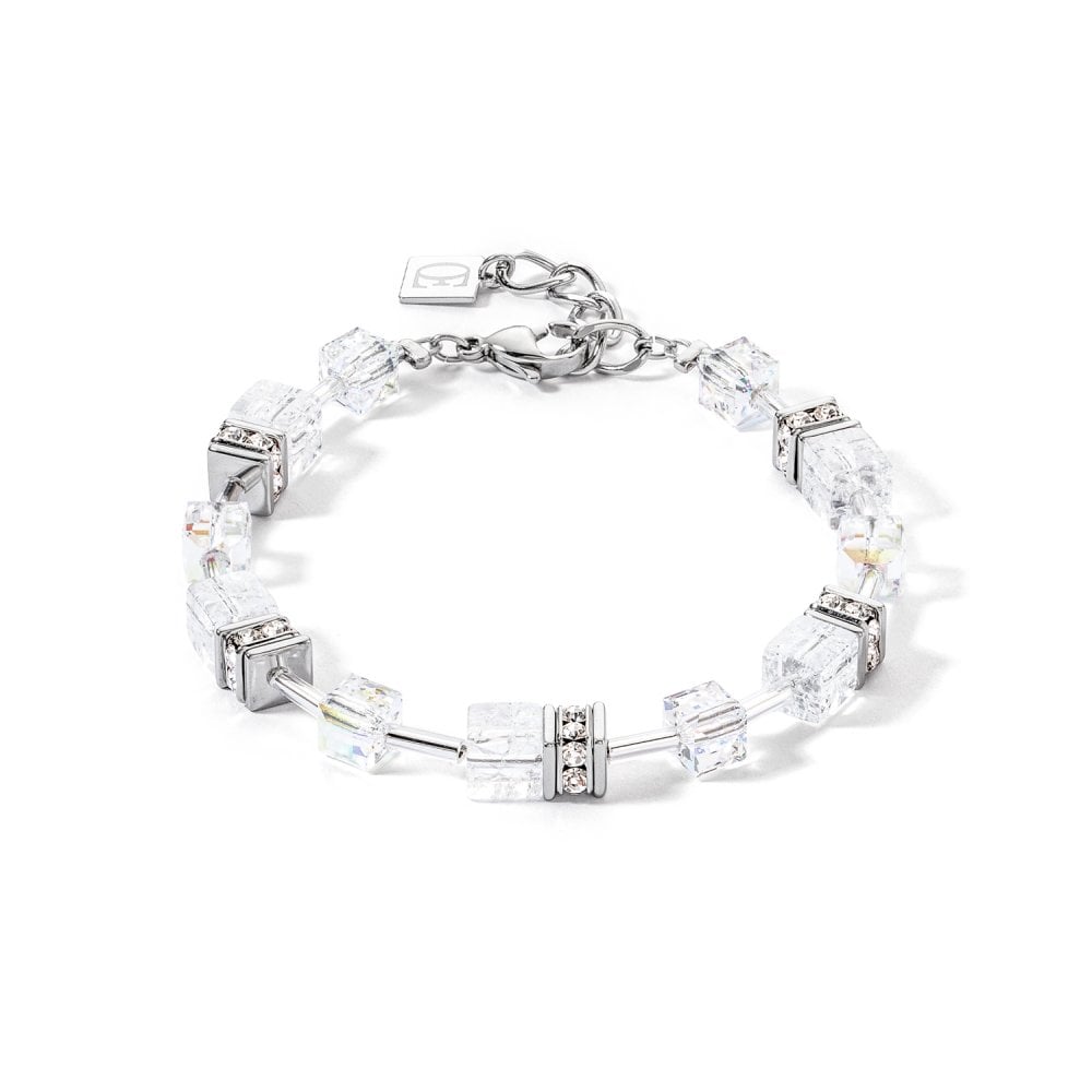 GeoCUBE® Iconic Nature Bracelet Silver White
