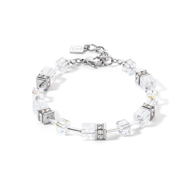GeoCUBE® Iconic Nature Bracelet Silver White
