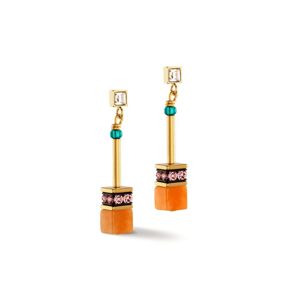 GeoCUBE® Iconic Nature Chain Earrings Dopamine