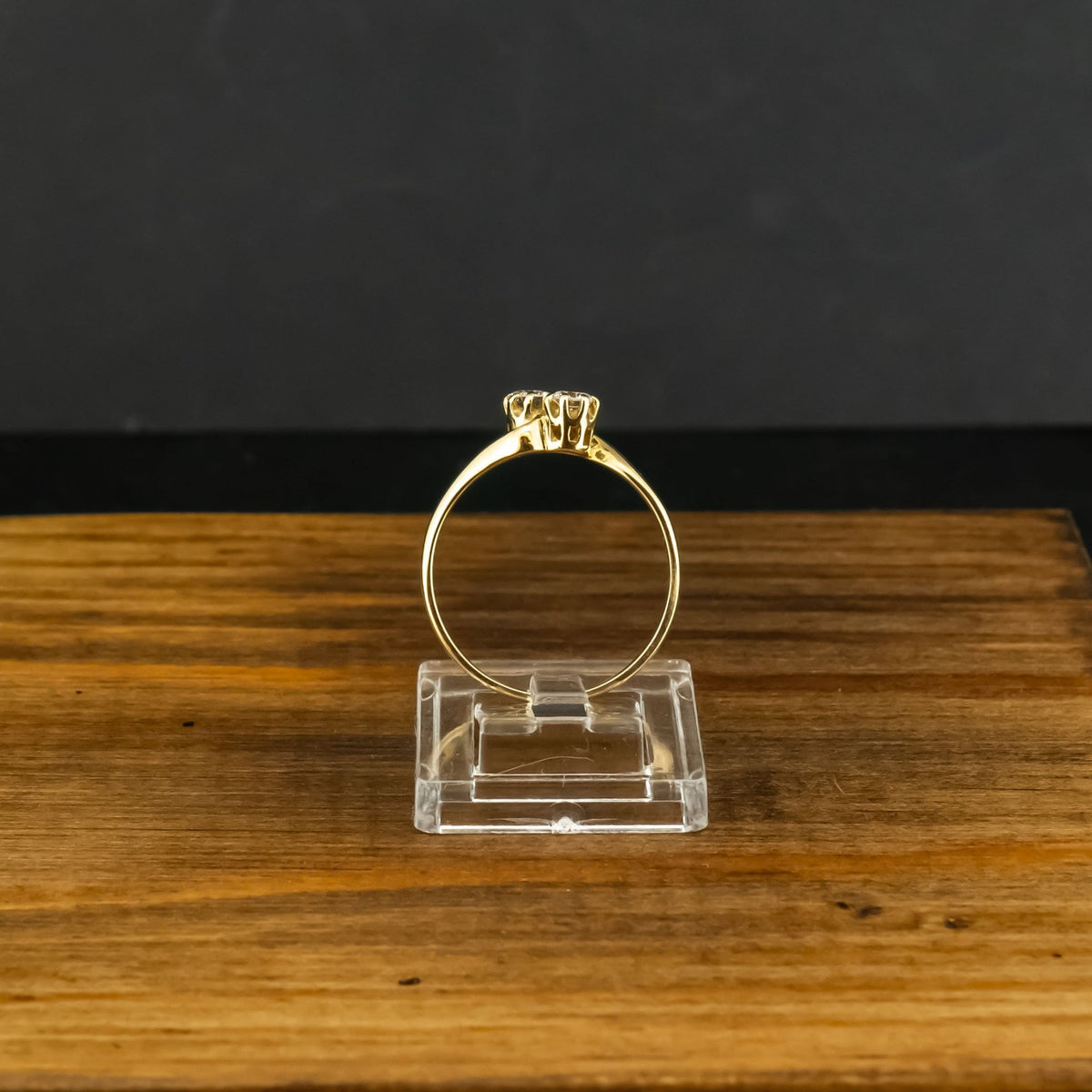 18ct Yellow Gold 0.30ct Diamond Twist Ring Size P 2.7g