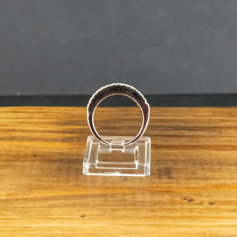 18ct White Gold 1.00ct Diamond Band Ring Size J 6.0g