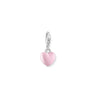 Charm Pendant Pink Heart Silver
