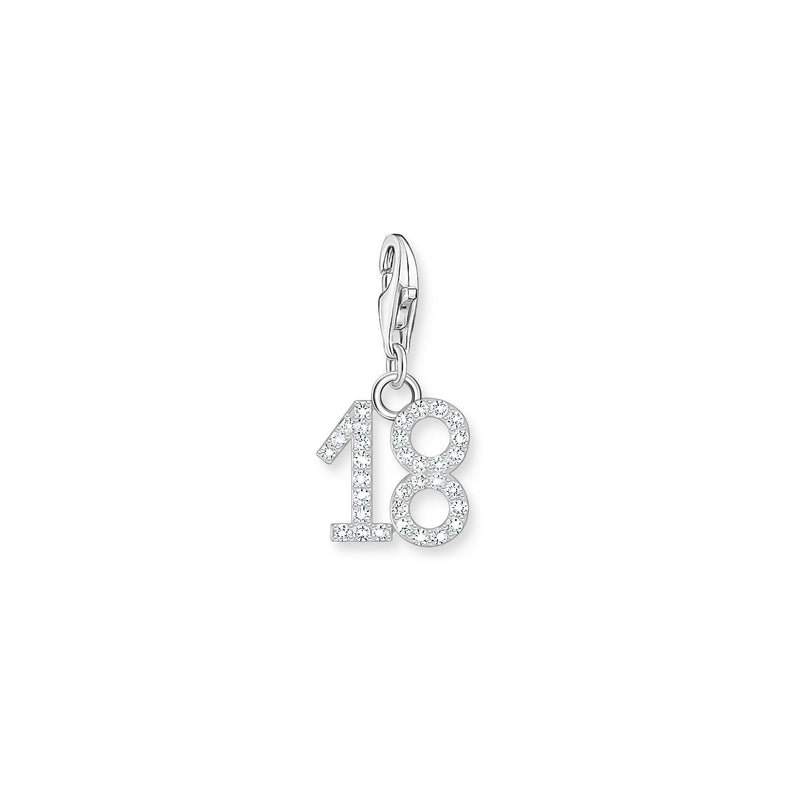 Charm Pendant Number 18 with Zirconia