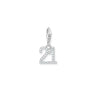 Charm Pendant Number 21 with Zirconia