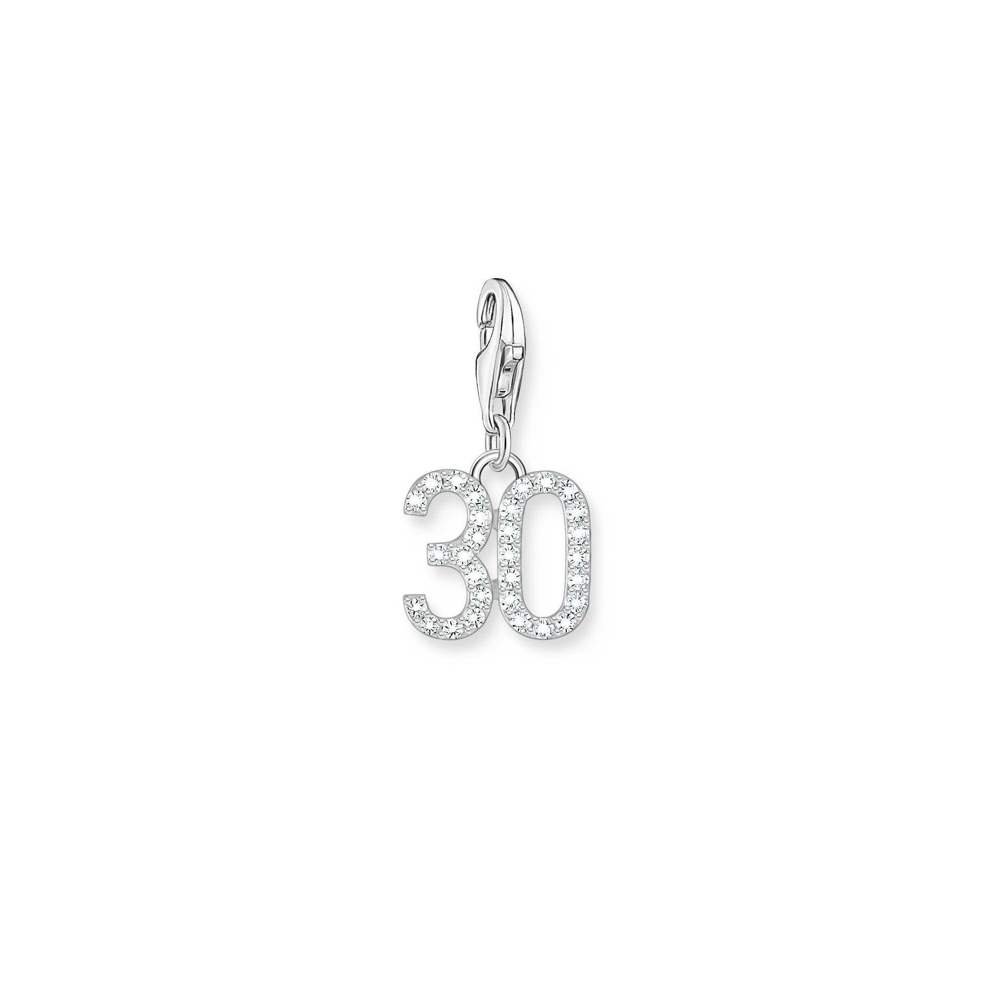 Charm Pendant Number 30 with Zirconia