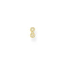 Single Ear Stud Infinity White Stones Gold