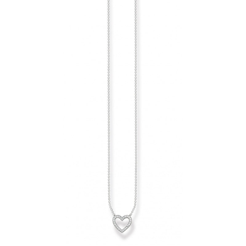Necklace Zirconia Heart Silver