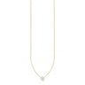 Necklace White Zirconia Pendant Gold