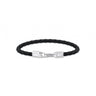 Bracelet Black Leather Silver
