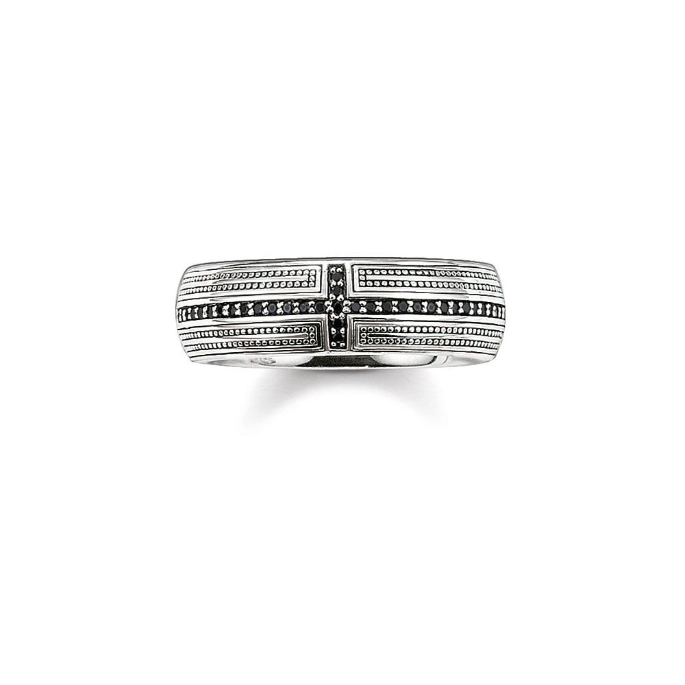 Ring Band Cross Pave