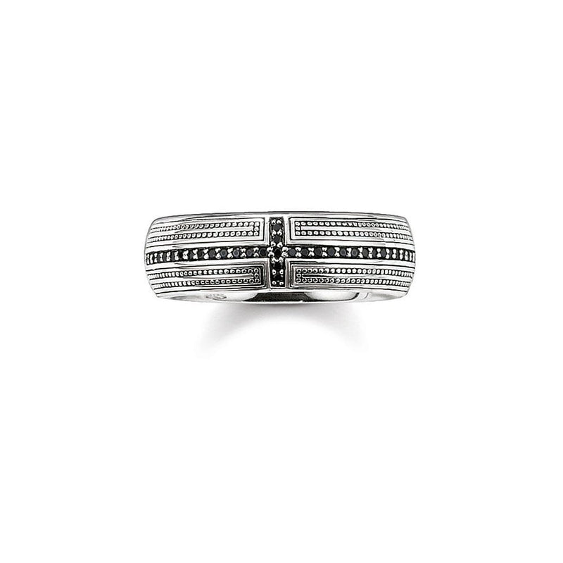 Ring Band Cross Pave