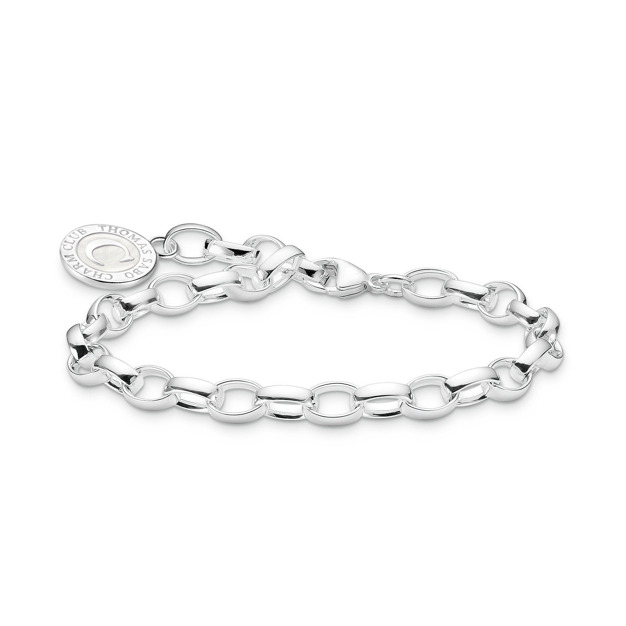 Charm Bracelet Belcher White Coin Silver 19