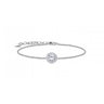 Bracelet Halo Pendant CZ Silver