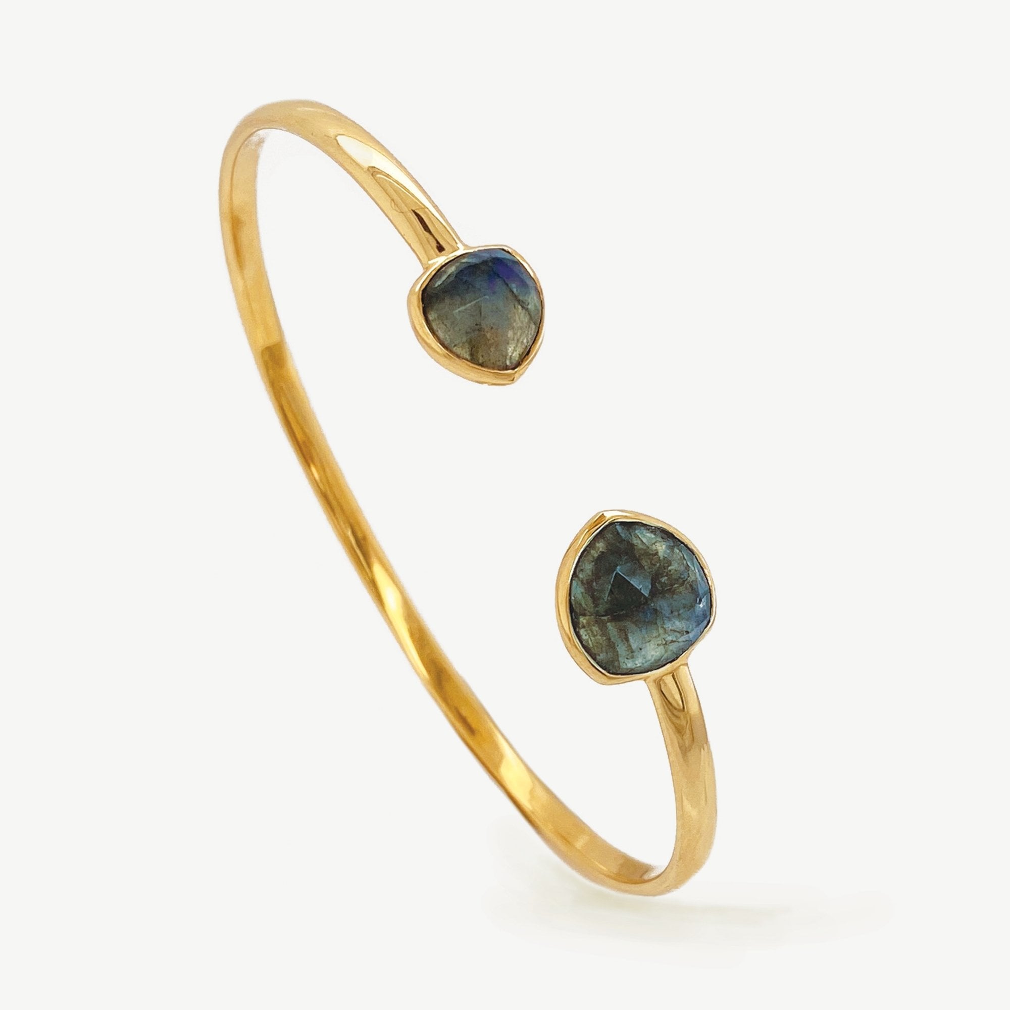 Olive Grove Gemstone Cuff Bangle