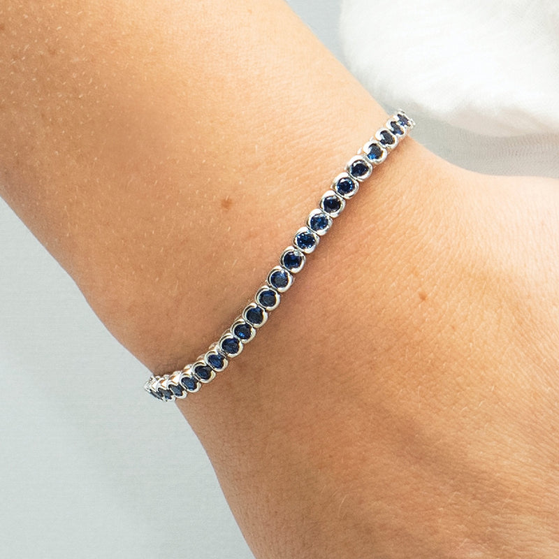 Blue Moon Tennis Toggle Bracelet