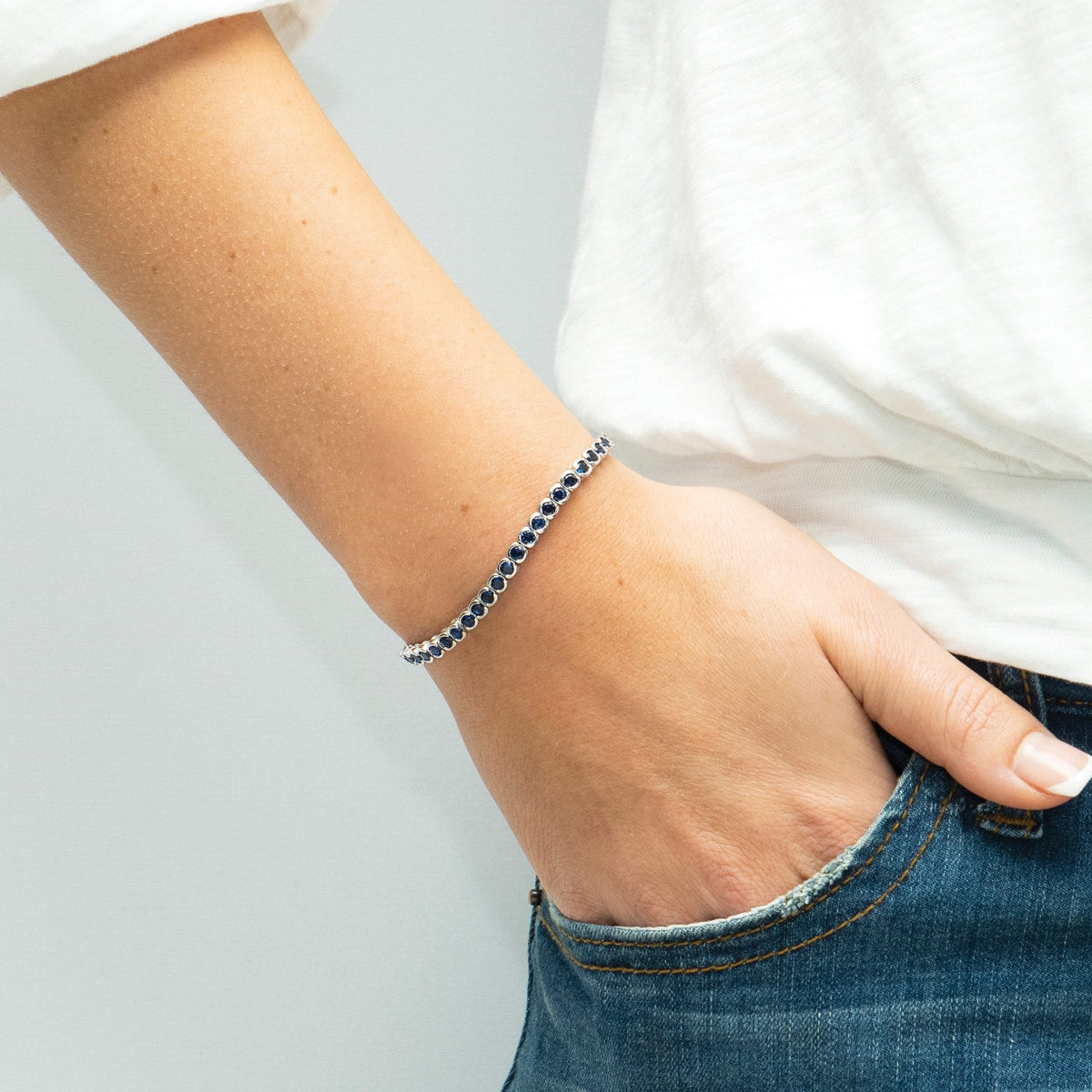 Blue Moon Tennis Toggle Bracelet
