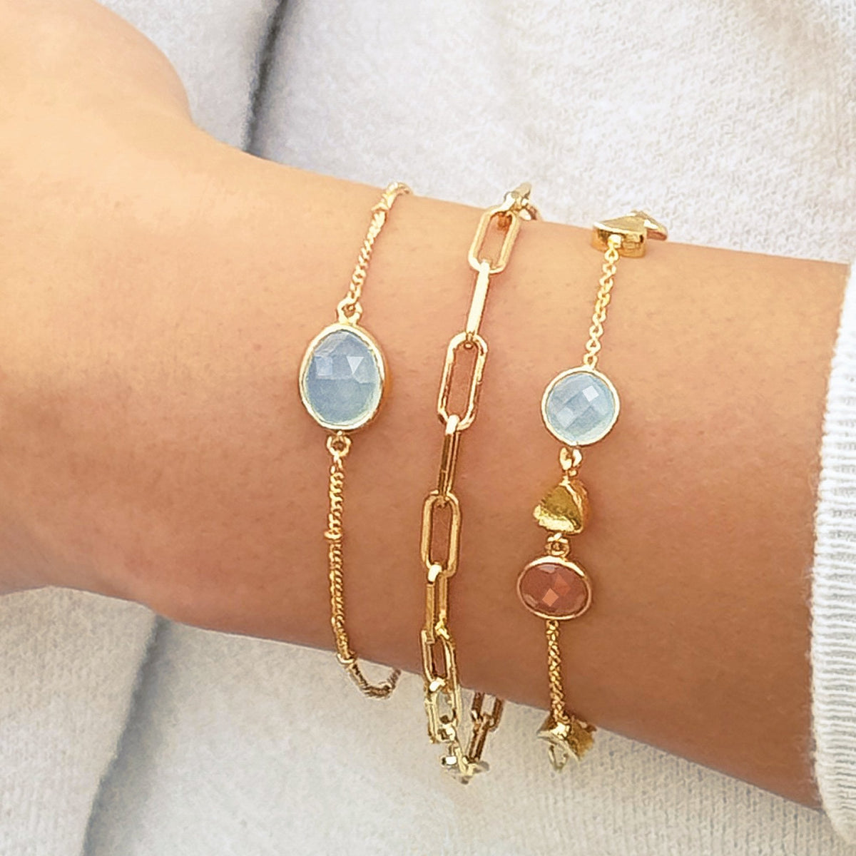 Aegean Gemstone Chain Bracelet