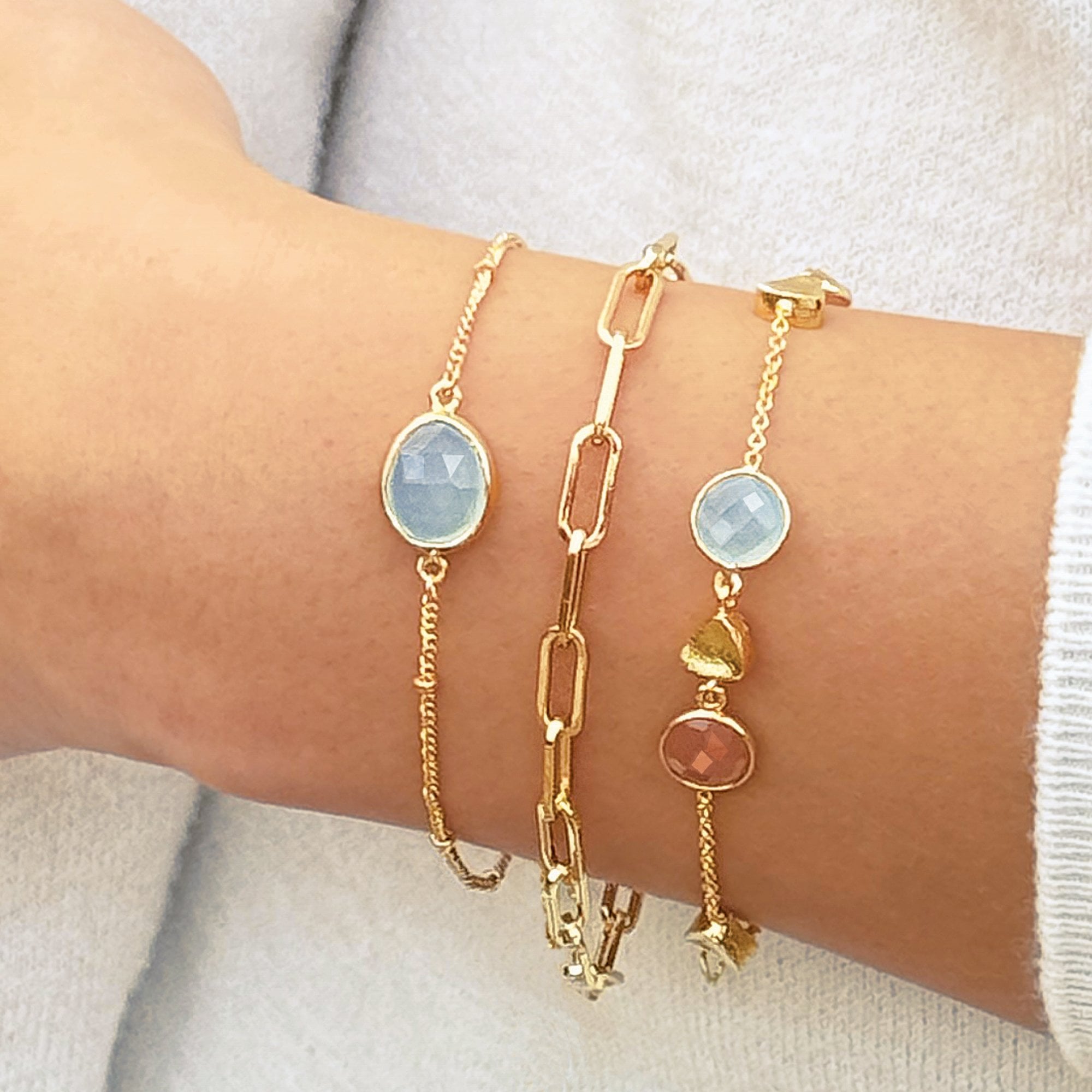 Aegean Gemstone Chain Bracelet
