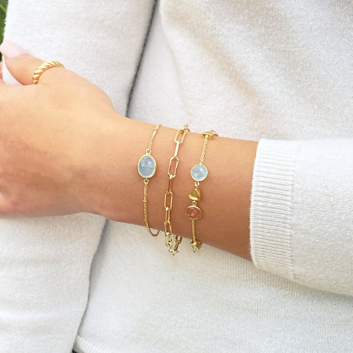 Aegean Gemstone Chain Bracelet