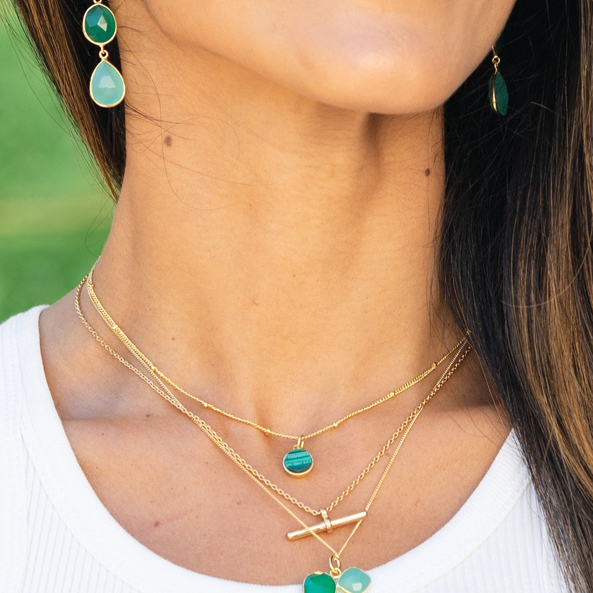 Kaori Gemstone Pendant Necklace