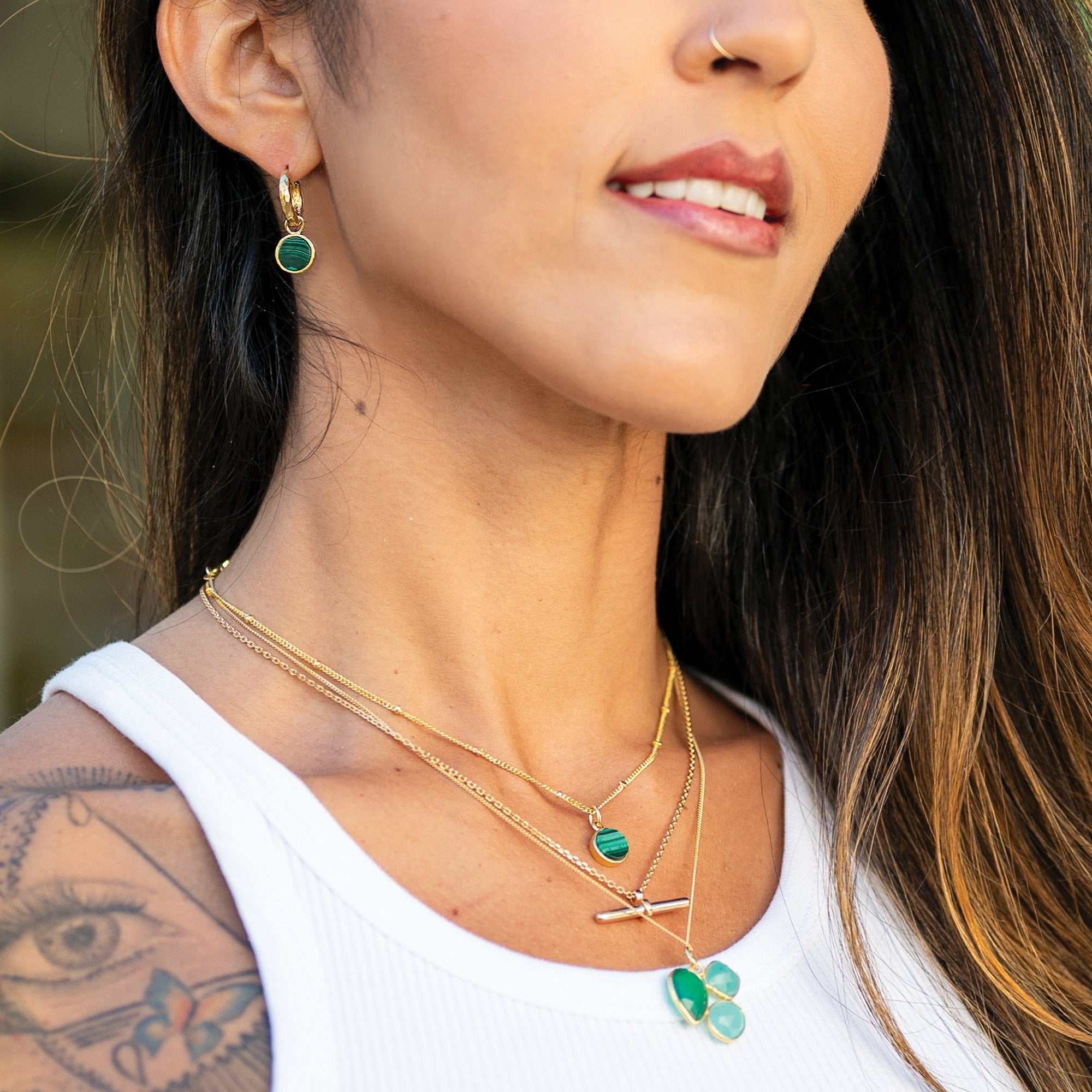 Kaori Gemstone Pendant Necklace