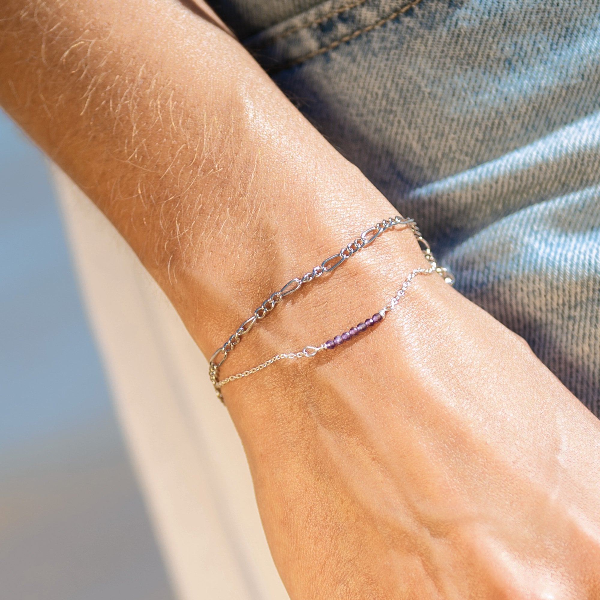 Lilac Haze Mini Beaded Bracelet