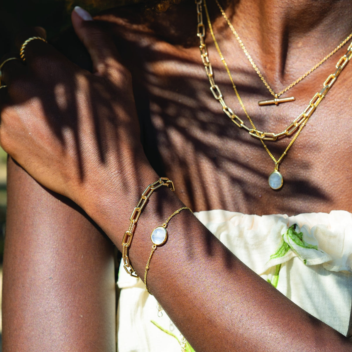 Antigua Gemstone Chain Bracelet