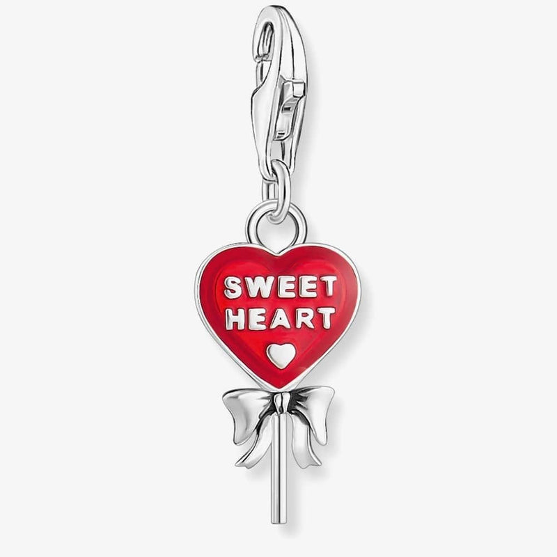 Charm Pendant Red Lollipop-Heart