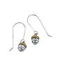 Sterling Silver and 18ct Gold Plated Acorn Drop Earrings