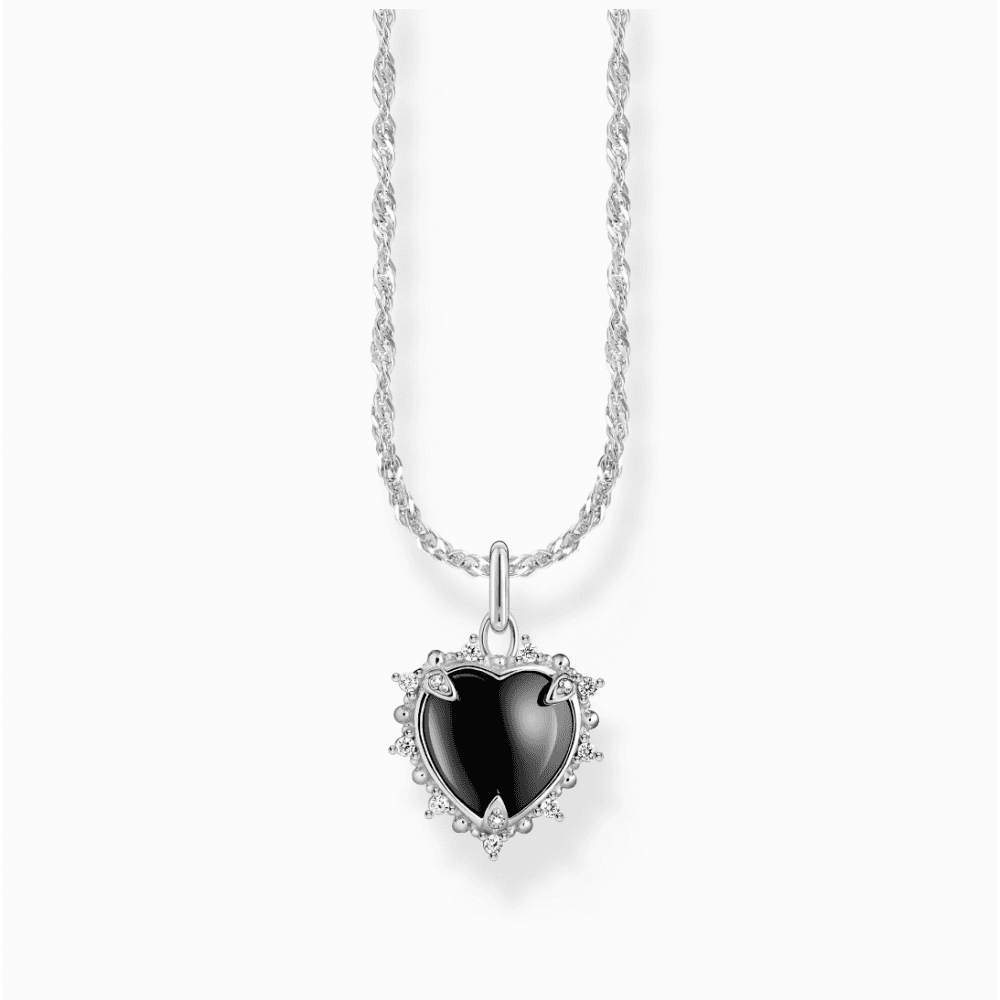 Silver Necklace with Pendant Heart Romance