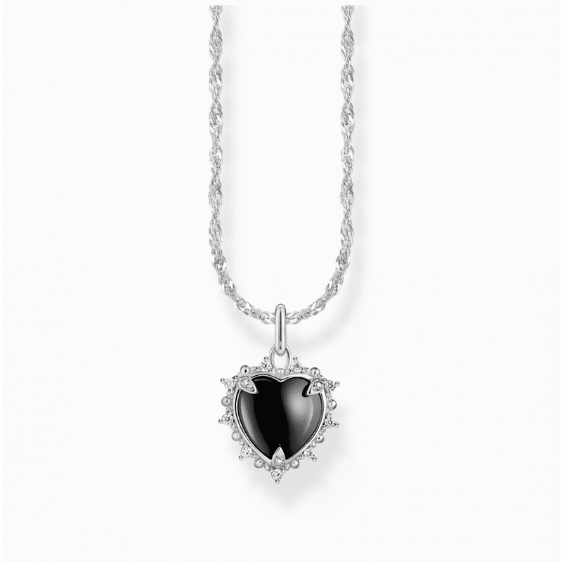 Silver Necklace with Pendant Heart Romance