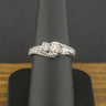 18ct White Gold 1ct Diamond Trilogy Ring Size M 4.6g