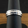 18ct White Gold Diamond  Spinner Ring Size L 1/2 7g