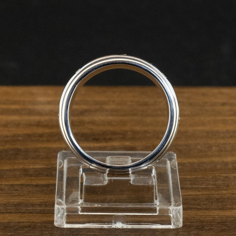 18ct White Gold Diamond  Spinner Ring Size L 1/2 7g