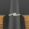 18ct White Gold 0.24ct Diamond Ring Size P 3.1g