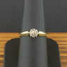18ct Yellow Gold 0.15ct Diamond Solitaire Ring Size N 4.5g