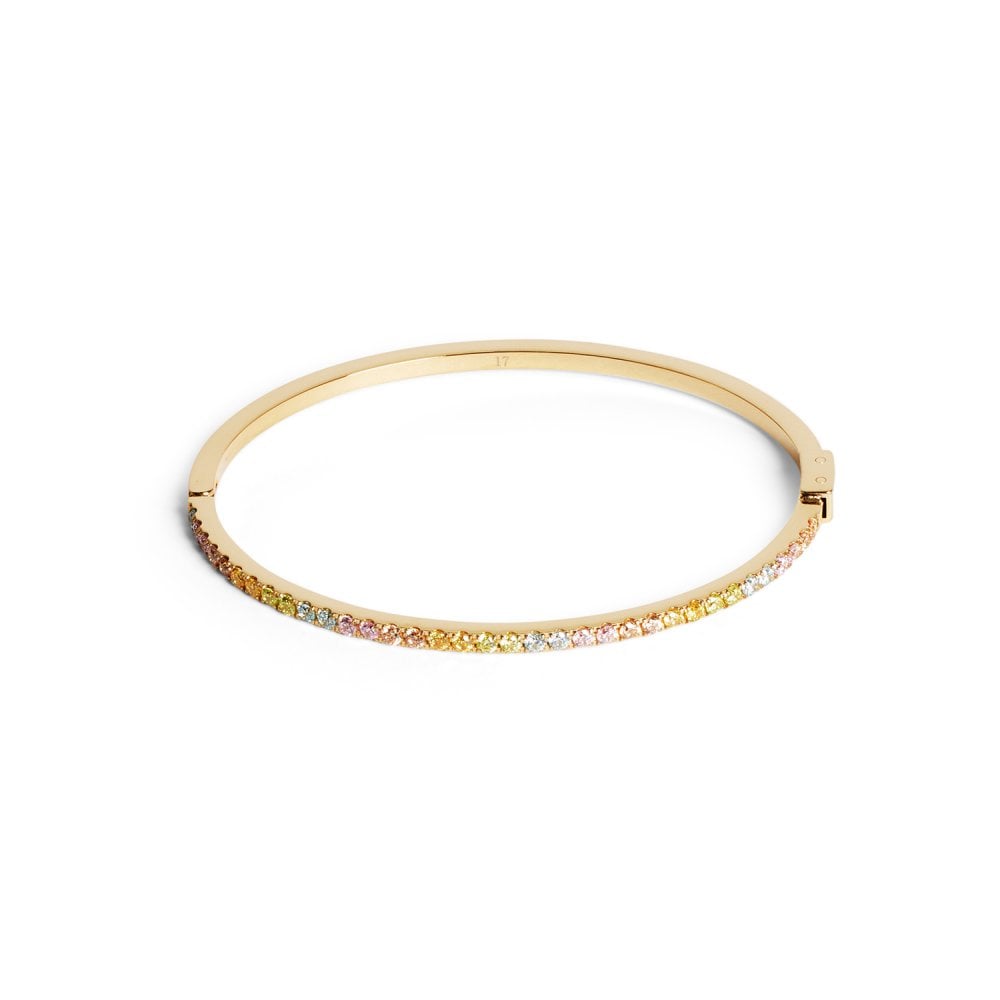 Eternal Love Bangle Gold-Multicolour Pastel