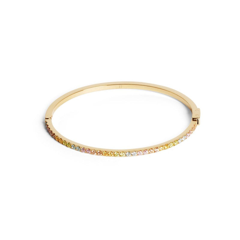 Eternal Love Bangle Gold-Multicolour Pastel