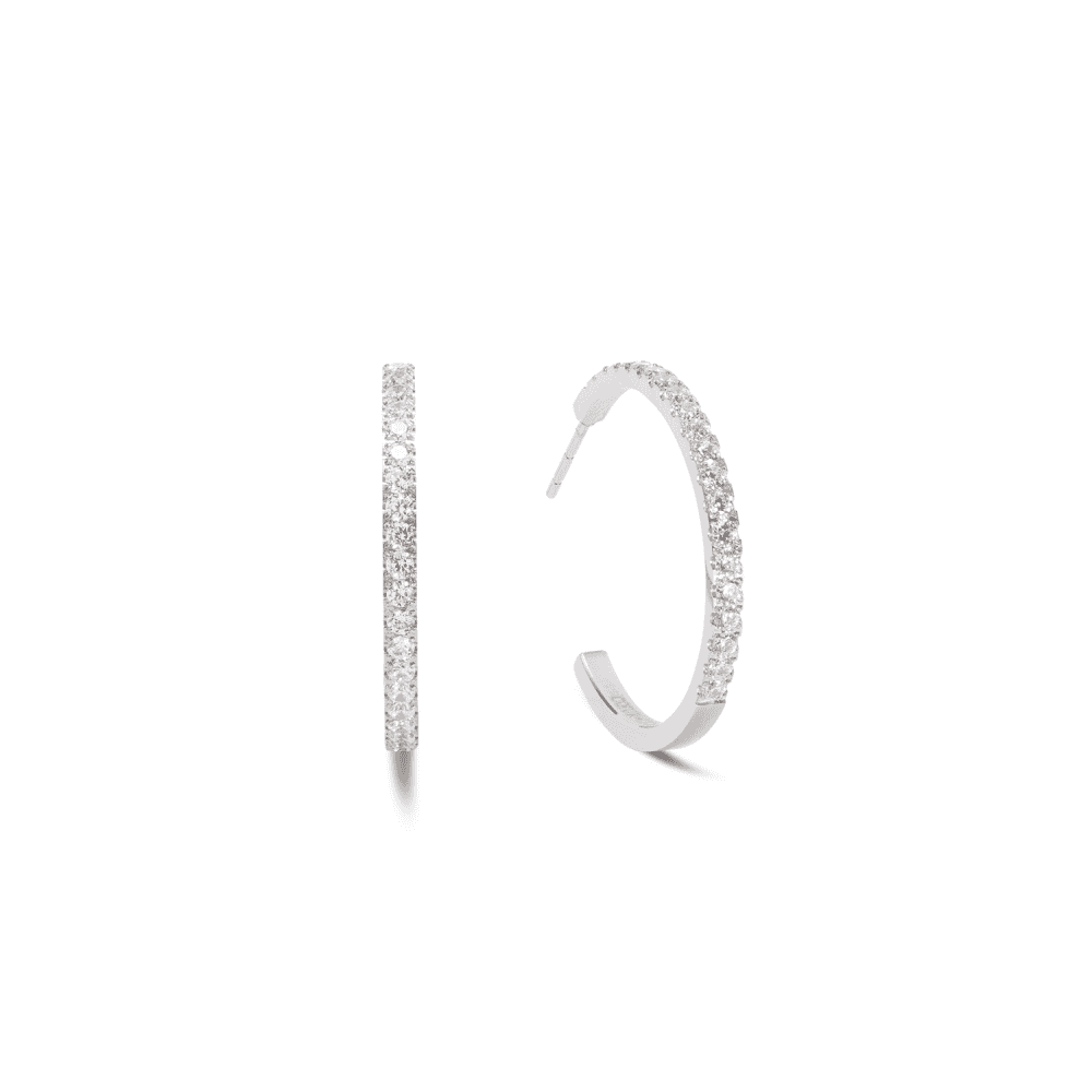 Eternal Love Hoop Big Silver-Crystal