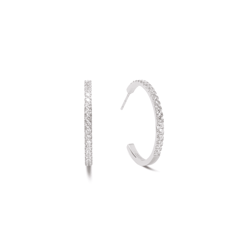 Eternal Love Hoop Big Silver-Crystal