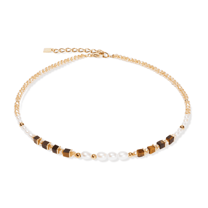 Necklace Cosmic Pearls Deep Gold