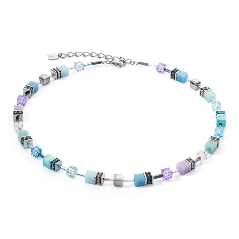 GeoCUBE¨ Iconic Necklace Aqua-Lilac