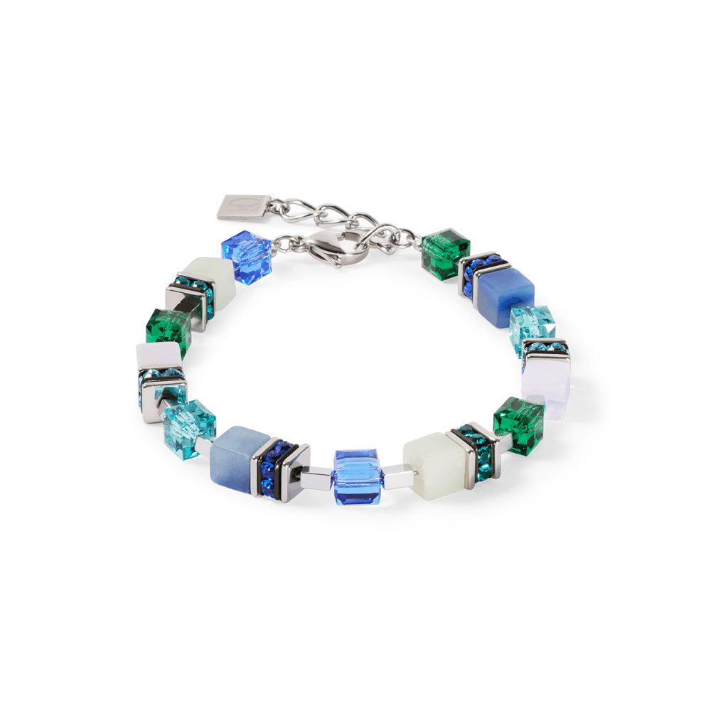 GeoCUBE¨ Precious Statement Bracelet Silver-Ocean