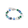 GeoCUBE¨ Precious Statement Bracelet Silver-Ocean