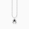 Silver Necklace Romance with Spider Pendant