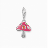 Silver Charm Pendant Colourful Fly Agaric