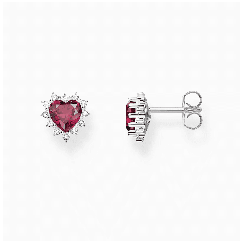Silver Heart Earrings Romance