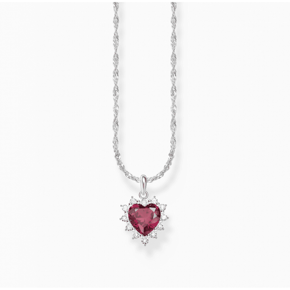 Silver Necklace with Heart Pendant Romance