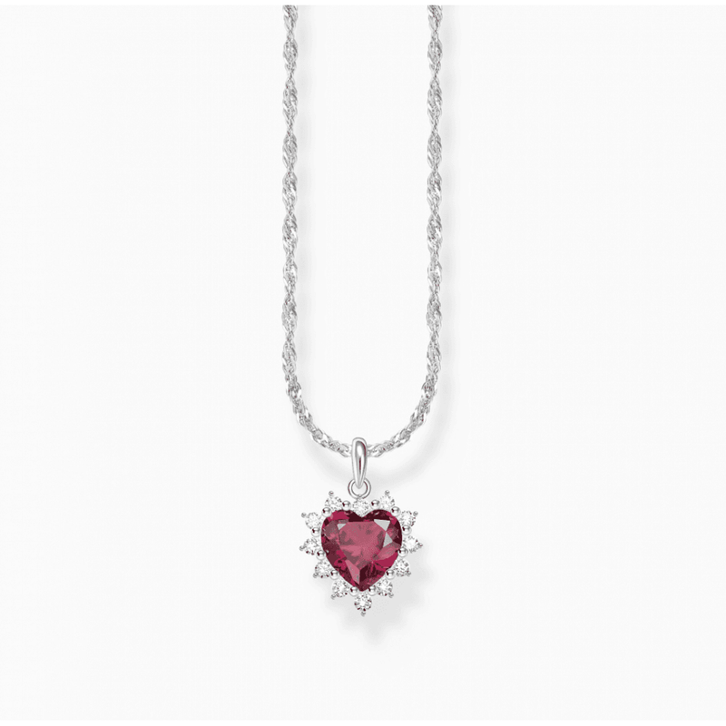 Silver Necklace with Heart Pendant Romance